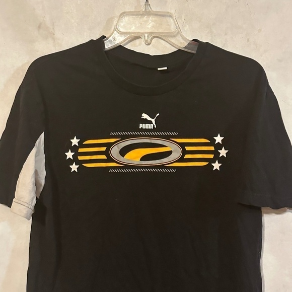 Puma Black Workout Athletic Short Sleeve Jersey T Shirt Tee - Picture 3 of 6